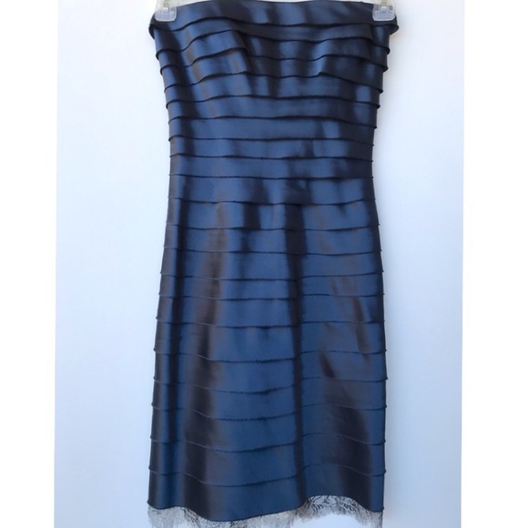 BCBGMaxAzria | Dresses | Bcbg Blue Strapless Dress | Poshmark